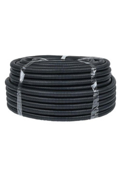 Труба гофрированная FRHF с зондом d25мм (75м) черная Plast PROxima