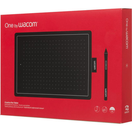Графический планшет Wacom One by USB черный/красный