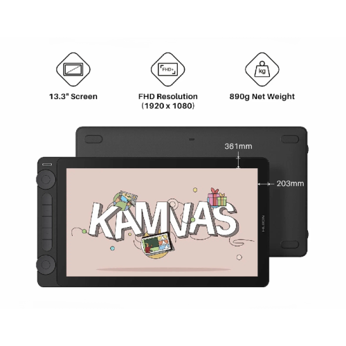 Интерактивный дисплей/ Сенсорный монитор Huion KAMVAS 13 Gen 3 Black Интерактивный дисплей/ Сенсорный монитор Huion KAMVAS 13 Gen 3 Black