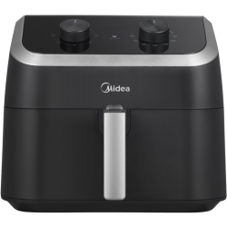 Аэрогриль Midea/ Аэрогриль Midea, мощность 2200 Вт, объем 8.5 л, таймер на 60 минут с автоматическим отключением, антипригарное покрытие, температура до 200 градусов, цвет черный