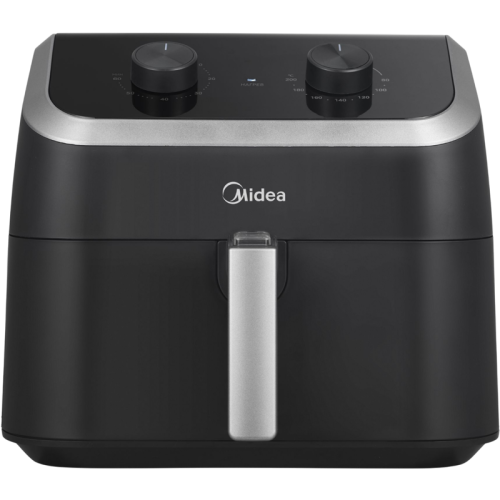 Аэрогриль Midea/ Аэрогриль Midea, мощность 2200 Вт, объем 8.5 л, таймер на 60 минут с автоматическим отключением, антипригарное покрытие, температура до 200 градусов, цвет черный