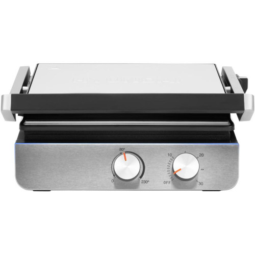 Электрогриль Hyundai HYG-4046 2200Вт черный/серебристый