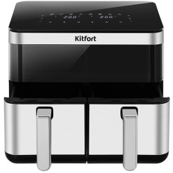 Аэрогриль Kitfort КТ-8110 8.6л 2700Вт серебристый/черный