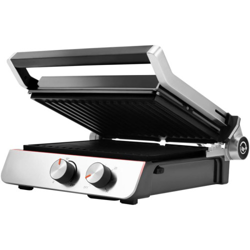 Электрогриль Hyundai HYG-4046 2200Вт черный/серебристый