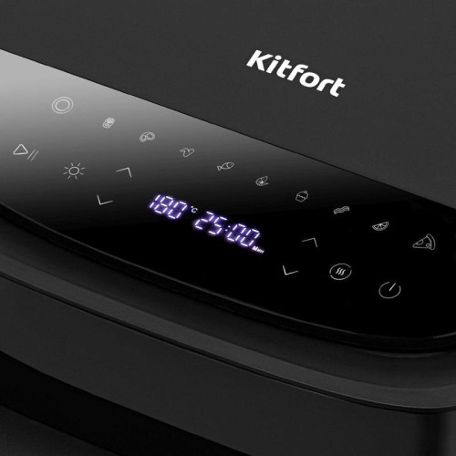 Аэрогриль Kitfort КТ-2289 2200Вт черный/серебристый