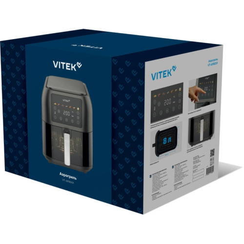 Аэрогриль Vitek VT-AF8001 1700Вт темно-серый/черный