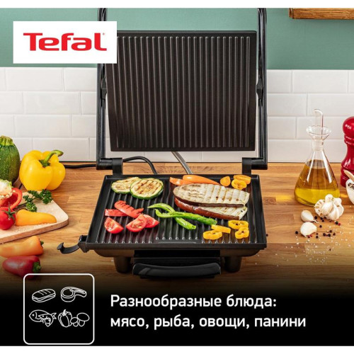 Электрогриль Tefal GC241D38 2000Вт черный/серебристый