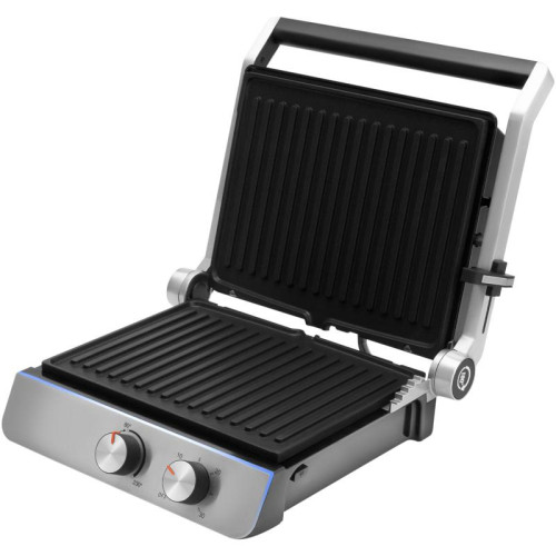 Электрогриль Hyundai HYG-4046 2200Вт черный/серебристый