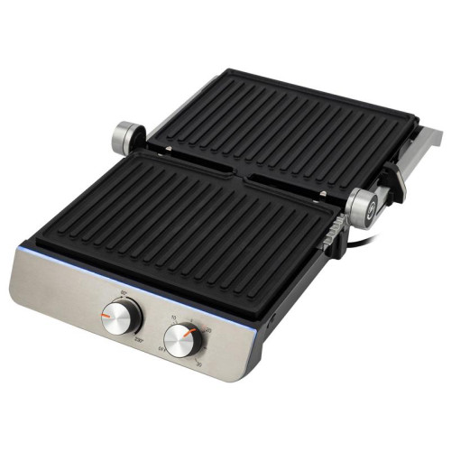 Электрогриль Hyundai HYG-5047 2200Вт серебристый/черный