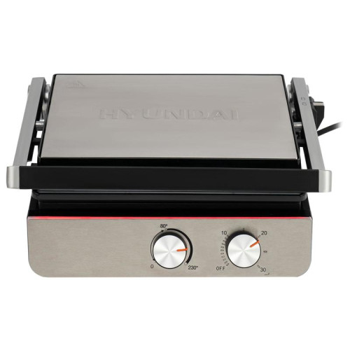 Электрогриль Hyundai HYG-5047 2200Вт серебристый/черный