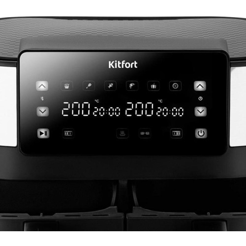 Аэрогриль Kitfort КТ-2259 2850Вт черный/серебристый Аэрогриль Kitfort КТ-2259 2850Вт черный/серебристый