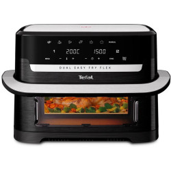 Аэрогриль Tefal Dual Easy Fry Flex EY9228E0 2700Вт черный/серебристый