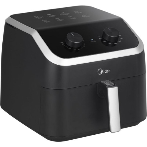 Аэрогриль Midea/ Аэрогриль Midea, мощность 2200 Вт, объем 8.5 л, таймер на 60 минут с автоматическим отключением, антипригарное покрытие, температура до 200 градусов, цвет черный
