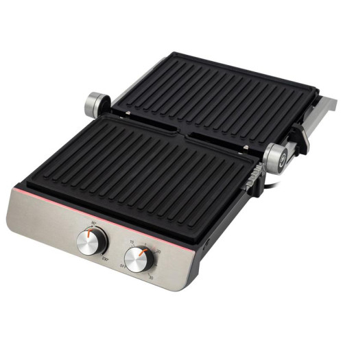 Электрогриль Hyundai HYG-5047 2200Вт серебристый/черный