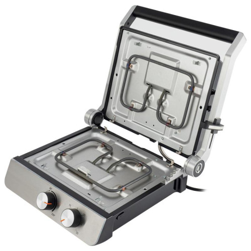 Электрогриль Hyundai HYG-5047 2200Вт серебристый/черный