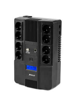 Источник бесперебойного питания Бастион SKAT-UPS 1000-AID-IN-1x9-8 600Вт 1000ВА черный