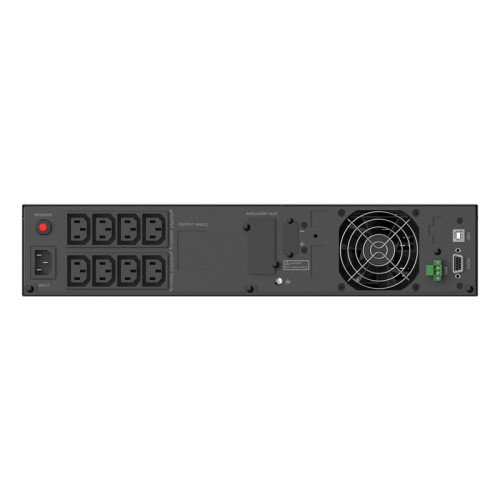 Стоечный линейно-интерактивный ИБП/ ИБП CBR [PLS-1KRT-8I-LCHERSC] Line Interactive Smart 1000/900 RT 8 x C13, LCD, HID-USB, RS232, EPO, SNMP slot