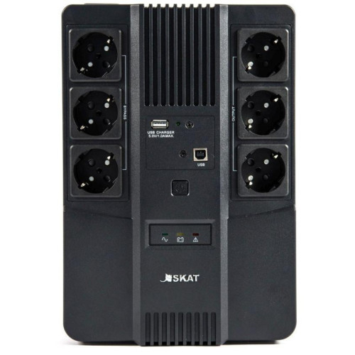 Источник бесперебойного питания Бастион Skat-UPS 600 AI 360Вт 600ВА черный