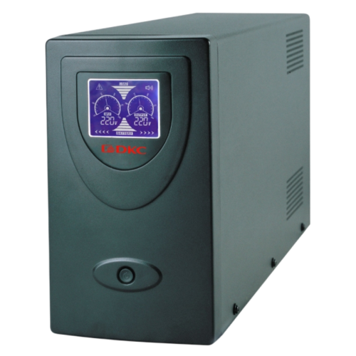 Линейно-интерактивный ИБП ДКС серии Info LCD, 2000 ВА/1200 Вт, 1/1,2xIEC C13, 2xSchuko, USB + RJ45, LCD, 2x9Aч