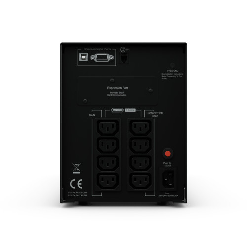 ИБП CyberPower PR1500ELCD, Line-Interactive, 1500VA/1350W, 8 IEC-320 С13 розеток, USB&Serial, SNMPslot, LCD дисплей, Black, 0.5х0.3х0.35м., 28.3кг./ UPS Line-Interactive CyberPower PR1500ELCD 1500VA/1350W USB/RS-232/EPO/SNMPslot (8 IEC С13)