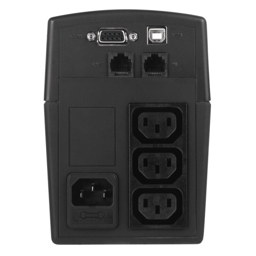 ИБП CyberPower VALUE 500EI, Line-Interactive, 500VA/275W, USB&Serial, RJ11/RJ45, 3 IEC-320 С13 розетки, Black, 0.2х0.24х0.33м., 3.8кг./ UPS Line-Interactive CyberPower VALUE500EI 500VA/275W USB/RS-232/RJ11/45 (3 IEC С13)