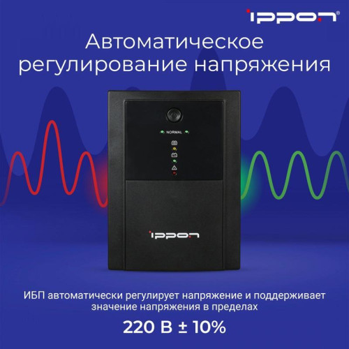 Источник бесперебойного питания Ippon Back Basic 1500 900Вт 1500ВА черный