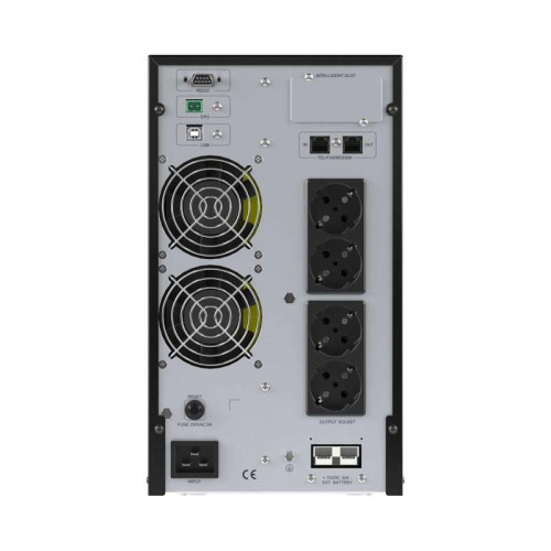 Онлайн ИБП ДКС серии Small Tower, 3000 ВА/2700 Вт, 1/1, 4xSchuko, EPO, USB, RS-232, RJ45, з/у 6А, без АКБ Онлайн ИБП ДКС серии Small Tower, 3000 ВА/2700 Вт, 1/1, 4xSchuko, EPO, USB, RS-232, RJ45, з/у 6А, без АКБ