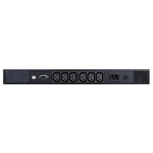 UPS SPR-700, line-interactive, 700 VA, 560 W, 6 IEC320 C13 sockets with backup power, USB, RS-232, SNMP card slot, RJ45 protection, 2 batteries 6Vx9Ah, WxDxH 428x335x44 mm, 9.1 kg