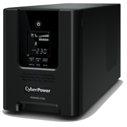 ИБП CyberPower PR3000ELCDSL, Line-Interactive, 3000VA/2700W, 8 IEC-320 С13, 1 IEC C19 розеток, USB&Serial, SNMPslot, LCD дисплей, Black, 0.6х0.3х0.4м., 29.6кг., замена для АРС SMC3000I, SMC3000I-RS и SMT3000I/ UPS Line-Interactive CyberPower PR3000ELCDSL 