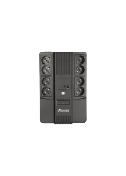 ИБП POWERMAN Brick 650 PLUS, линейно-интерактивный, 650ВА, 360Вт, 4 евророзетки с резервным питанием, 4 евророзетки с фильтрацией, USB, защита RJ45/RJ11, батарея 12В 7Ач 1 шт., 293мм х 202мм х 93мм, 4.5 кг./ UPS POWERMAN Brick 650 PLUS, line-interactive, 