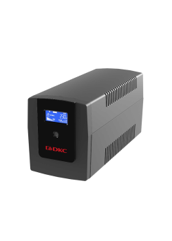 Линейно-интерактивный ИБП ДКС серии Info LCD, 1200 ВА/720 Вт, 1/1, 4xIEC C13, USB + RJ45, LCD, 2x7Aч