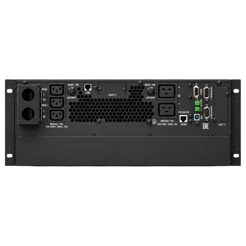 Источник бесперебойного питания NERPA RU online, LCD, 4U Rack/Tower, 10 kVA/kW, Программируемые 3*С13, 2*C19, клеммы терминал,   192V 16*9Ah, возможность подключения внешних АКБ.
