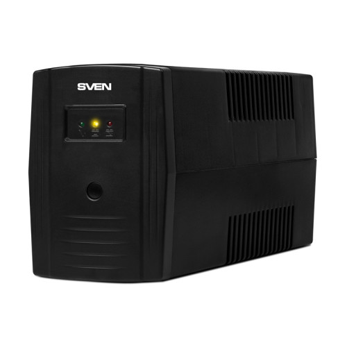 ИБП SVEN Pro 400, линейно-интерактивный, автоматический стабилизатор напряжения, 240Вт, 400Ва, 2 евророзетки, черный, габариты 100х295х145мм, 3,6кг./ UPS SVEN Pro 400, linear-interactive, automatic voltage regulator, 240W, 400Va, 2 eurosockets, black, dim