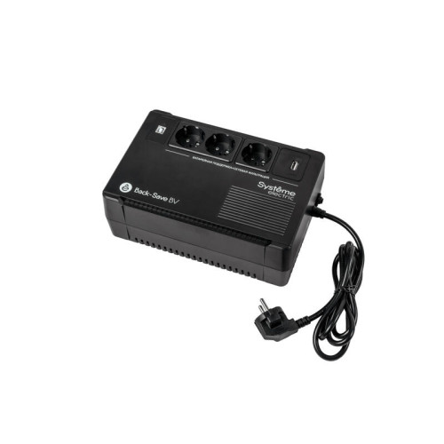 ИБП Systeme Electric Back-Save BV 400 ВА, автоматическая регулировка напряжения, 3 розетки Schuko, 230 В, 1 USB Type-A ИБП Systeme Electric Back-Save BV 400 ВА, автоматическая регулировка напряжения, 3 розетки Schuko, 230 В, 1 USB Type-A