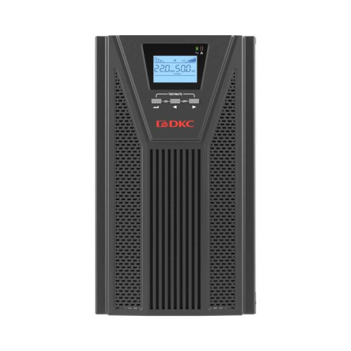 Онлайн ИБП ДКС серии Small Tower, 3000 ВА/2700 Вт, 1/1, 4xSchuko, EPO, USB, RS-232, RJ45, з/у 6А, без АКБ Онлайн ИБП ДКС серии Small Tower, 3000 ВА/2700 Вт, 1/1, 4xSchuko, EPO, USB, RS-232, RJ45, з/у 6А, без АКБ