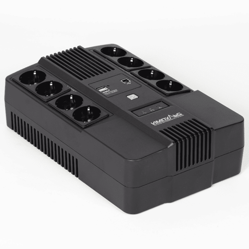 ИБП МАСТЕР 800, 800/480 ВА/Вт, LED, USB, RJ11/RJ45, SCHUKOx8/ line-interactive AS brick