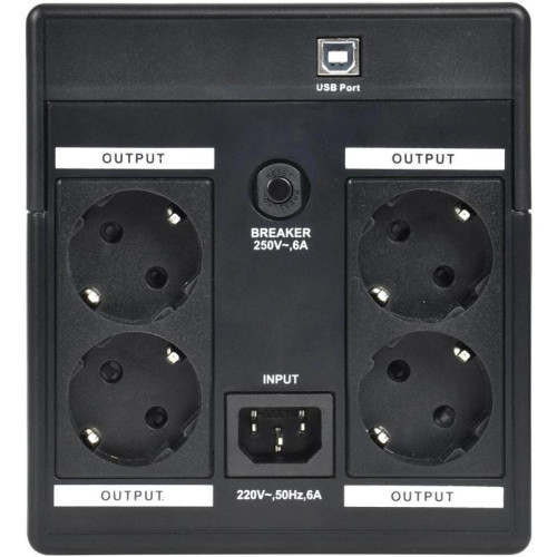 Источник бесперебойного питания ITK Electra 720Вт 1200ВА черный