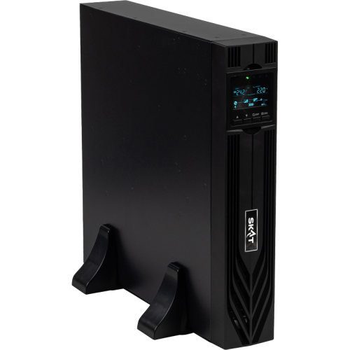 8765 SKAT-UPS 1500-RACK-ON-3X9-E P3 UPS 1500VA/1500W, 2U, On-Line, sine wave, built-in 36V battery (3x9Ah), 8xC13, USB, RS232, RS485, parallel port, card slot (SNMP, relay), EPO, WxDxH 440x461x86.5, weight 16.5 kg