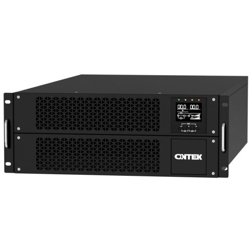 Источник бесперебойного питания/ ONTEK SM RT 6 (SB) BUL10, 6 кВА/6 кВт (PF=1) с внутренними аккумуляторными батареями с расчетным сроком службы 10 лет, выходными клеммами и выходными розетками 6шт х С13, 2шт х С19, с выключателем сервисного байпаса и выхо