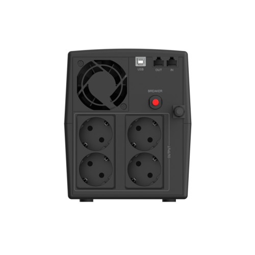 Башенный линейно-интерактивный ИБП/ ИБП CBR [QTM-1500T-4F-LCUC] Line Interactive  1500VA/900W 9Ah12V 4 x Shuko, HID-USB, RJ45/11