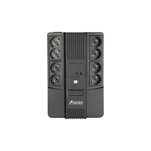 ИБП POWERMAN Brick 850 PLUS, линейно-интерактивный, 850ВА, 480Вт, 4 евророзетки с резервным питанием, 4 евророзетки с фильтрацией, USB, защита RJ45/RJ11, батарея 12В 9Ач 1 шт., 293мм х 202мм х 93мм, 5.2 кг./ UPS POWERMAN Brick 850 PLUS, line-interactive, 