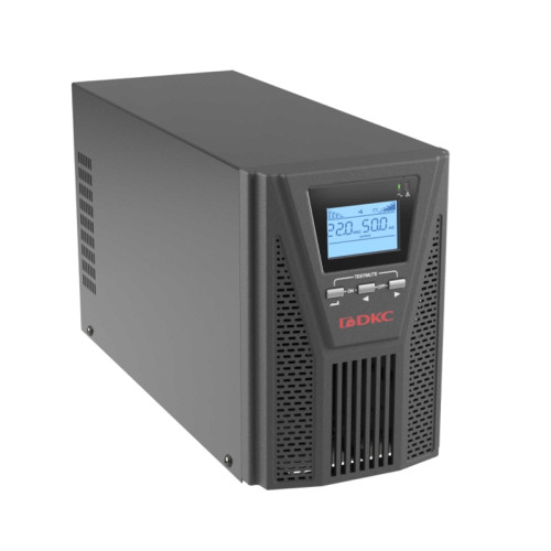 Онлайн ИБП ДКС серии Small Tower, 1000 ВА/900 Вт, 1/1, 2xSchuko, EPO, USB, RS-232, RJ45, 3x7Ач Онлайн ИБП ДКС серии Small Tower, 1000 ВА/900 Вт, 1/1, 2xSchuko, EPO, USB, RS-232, RJ45, 3x7Ач