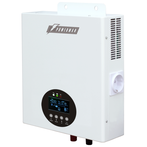 Источник бесперебойного питания/ ИБП POWERMAN Smart 1300 HYBRID, линейно-интерактивный, 1300ВА/800Вт, 165-265В, 2 евророзетки, внешняя свинцово-кислотная (AGM, GEL, FB) или LiFePO4 батарея на 12В емкостью от 100Ач (не входит в комплект поставки), ток заря