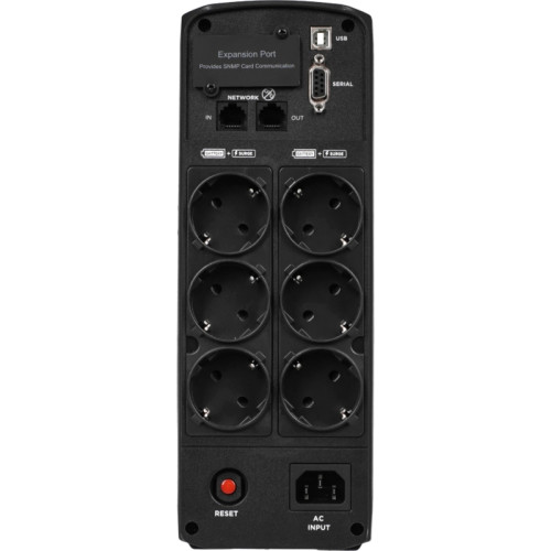 Источник бесперебойного питания/ UPS Line-Interactive CyberPower CP1350EPFCLCD 1350VA/810W USB/RS-232/RJ11/45/USB/SNMPslot  charger A/С (6 EURO), с чистым синусом при работе от АКБ