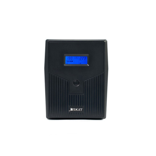 461 SKAT-UPS 2000-IN-2x9 ИБП Line interactive, 220 В, 2000ВА/1200Вт, LCD, 2 АКБ 9Ач, вых. роз 2Schuko + 2 C13, USB, RJ45,  внутр. меандр. стабилизация напряжения, ШГВ 158х198х380, вес 10.5кг