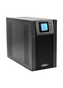 ИБП POWERMAN Online 2000, LCD, двойного преобразования, 2000ВА, 1800Вт, 8 штук IEC320 С13 с резервным питанием, USB, RS232, слот SNMP, разъем EPO, батарея 12В 9Ач 4 шт.,  1 кабель для нагрузки C13/C14, 191 х 337 х 460 мм., 19.64 кг./ UPS POWERMAN Online 2