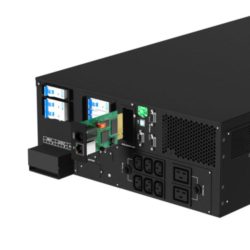 Источник бесперебойного питания/ ONTEK SM RT 6 (SB) PL, 6 кВА/6 кВт (PF=1) с внутренними аккумуляторными батареями, выходными клеммами и выходными розетками 6шт х С13, 2шт х С19, с выключателем сервисного байпаса и выходным выключателем, зарядное устройст