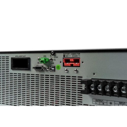 ИБП Systeme Electric Smart-Save Online SRV 10000 ВА, монтаж в стойку 5U, 230 В, 1:1, клеммный вход/выход, SmartSlot, LCD, USB, версия с возможностью увеличения времени автономии, 2 кор.