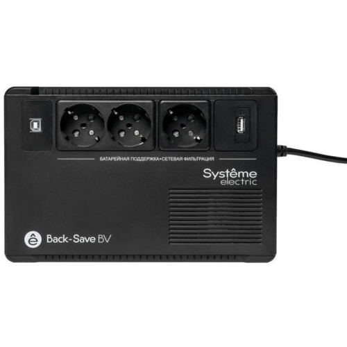 Источник бесперебойного питания Systeme Electriс BV BVSE600RS 360Вт 600ВА черный