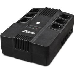 ИБП POWERMAN Brick 800, линейно-интерактивный, 800ВА, 480Вт,   3 евророзетки с резервным питанием, 3 евророзетки с фильтрацией, защита RJ45/RJ11, батарея 12В 9Ач 1 шт.,  293мм х 202мм х 93мм, 5.2 кг./ UPS POWERMAN Brick 800, line-interactive, 800VA, 480W,